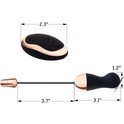 Wireless Remote Control Vibrator Egg Discreet Adult Toy For Women In Purple Black Bulletstyle Design - 2