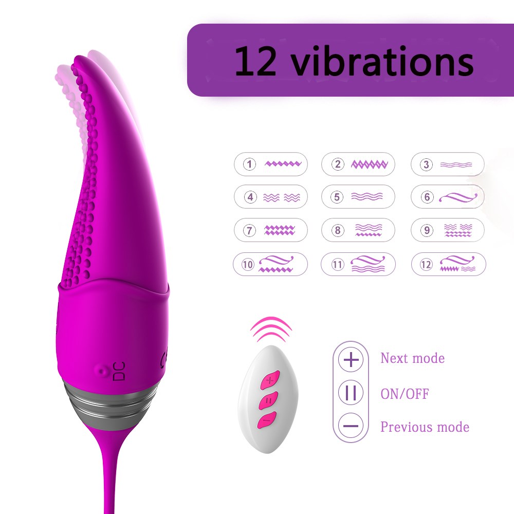 Womens Deluxe Remote Control Clitoral Stimulator With 12 Vibration Modes Vibrating Egg Nipple Toy - 4