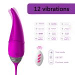 Tongue Licking Toy Clitoris Stimulator Remote Control Vibrating Egg 12 Vibration Modes Nipple Sex For Woman - 2