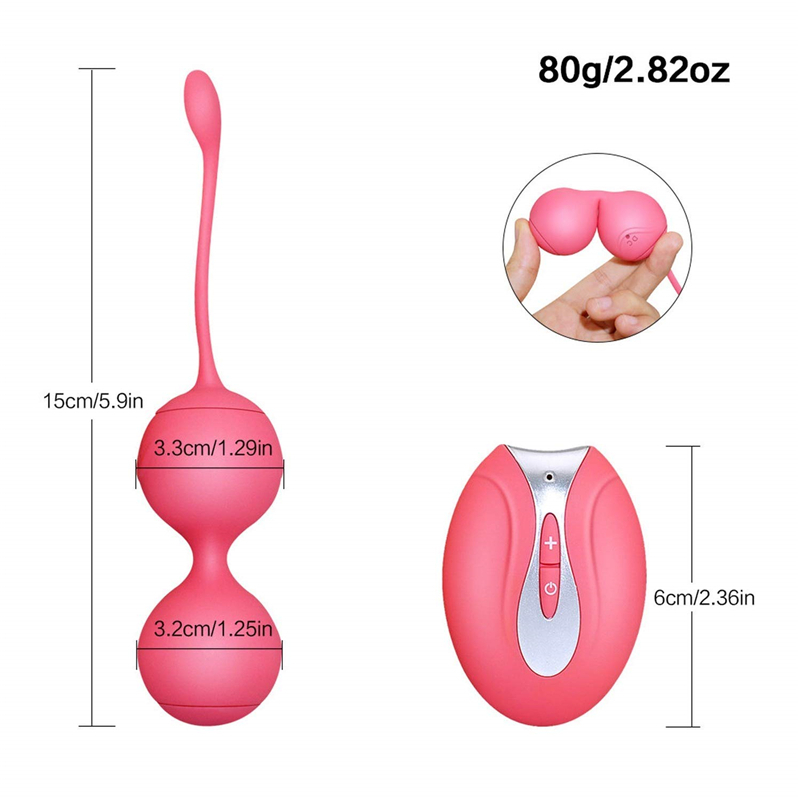 Wireless Remote Control Kegel Balls Geisha Ben Wa Vibrator Sex Toy For Women - 2