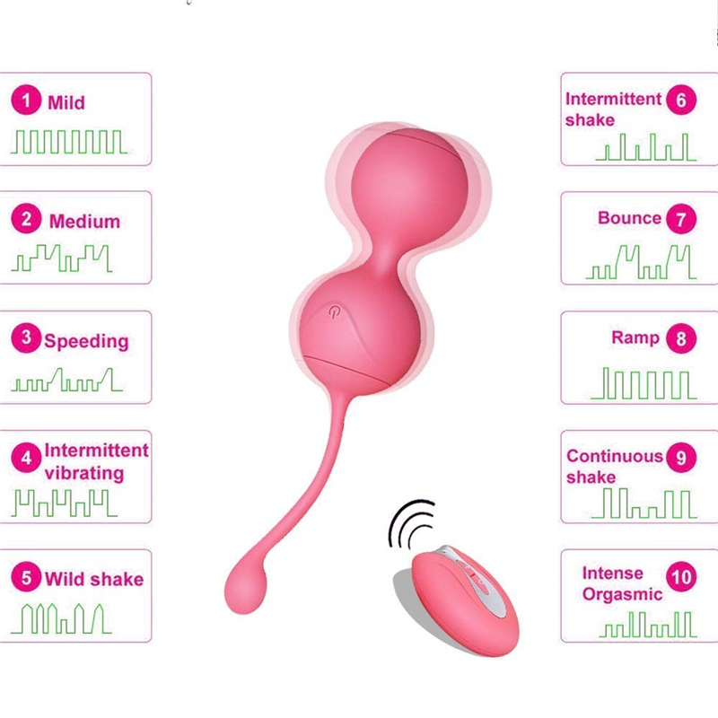 Wireless Remote Control Kegel Balls Geisha Ben Wa Vibrator Sex Toy For Women - 8