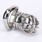 Sodandy Stainless Steel Male Chastity Belt Metal Cock Cage Devices Bondage Penis Sex Toys For Men Lock Gay Cockring Adult - 6