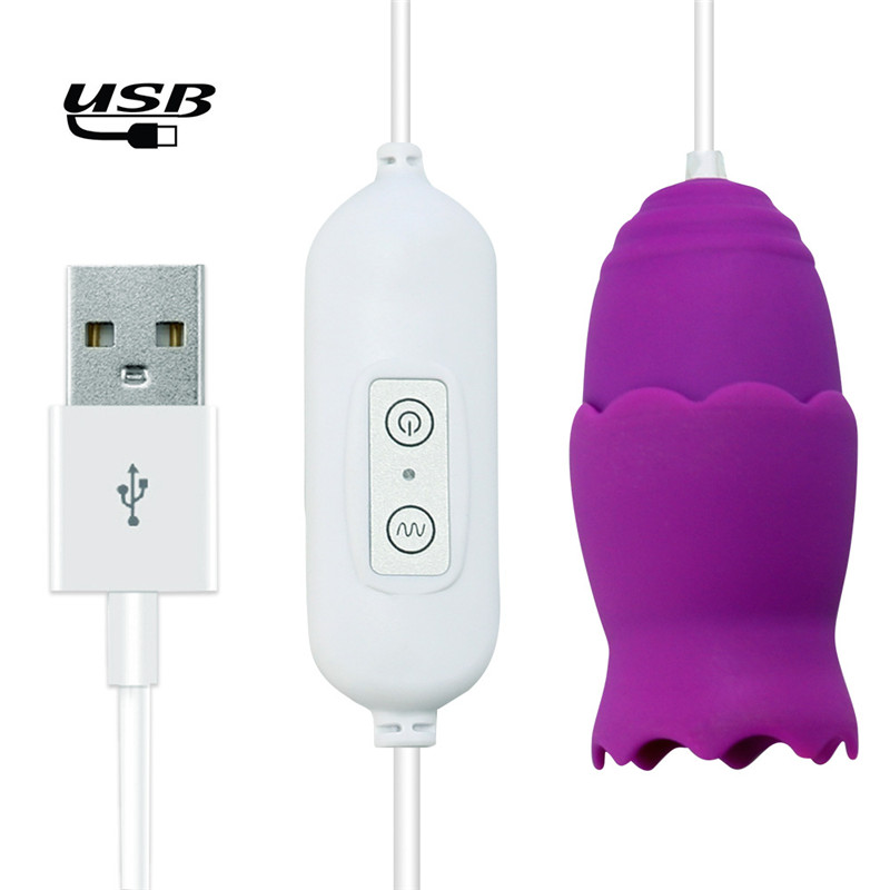 1pc Usb Rechargeable Gspot Clitoral Vibrator 12speed Tongue Oral Massager Stimulator Female Pleasure Toy - 8