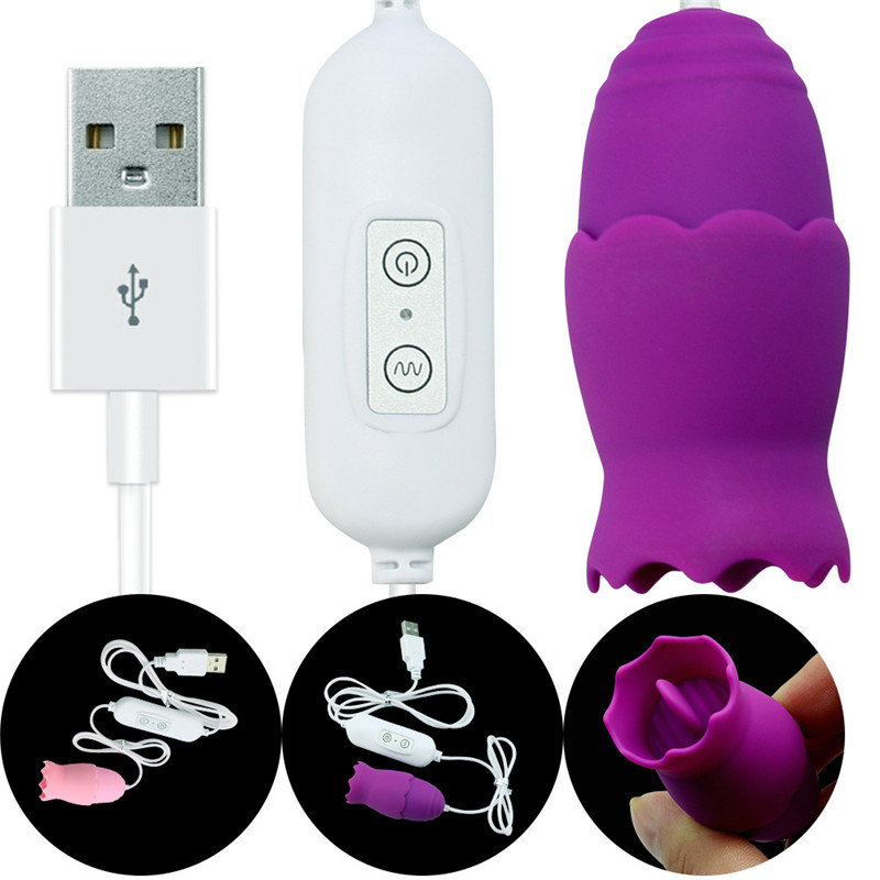 1pc Usb Rechargeable Gspot Clitoral Vibrator 12speed Tongue Oral Massager Stimulator Female Pleasure Toy - 10