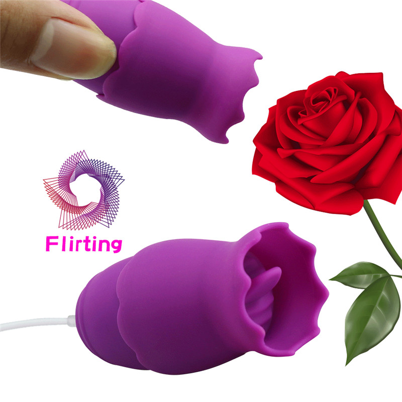1pc Usb Rechargeable Gspot Clitoral Vibrator 12speed Tongue Oral Massager Stimulator Female Pleasure Toy - 12