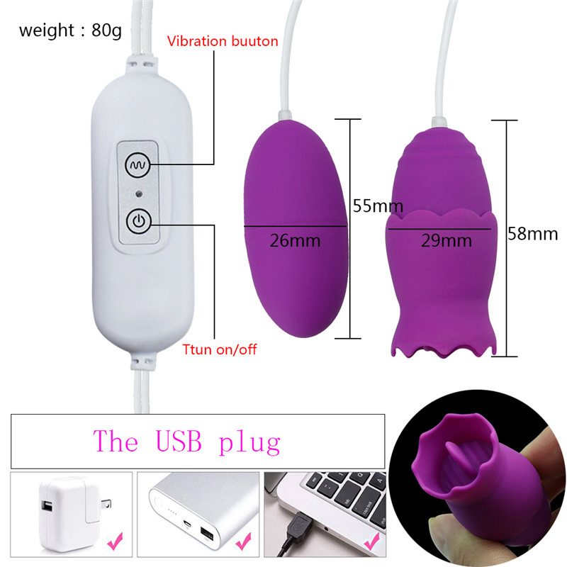 1pc Usb Rechargeable Gspot Clitoral Vibrator 12speed Tongue Oral Massager Stimulator Female Pleasure Toy - 13