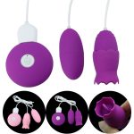 1pc Usb Vibrating Egg G-spot Vaginal Massage Clitoris 12 Speed Tongue Oral Vibrator Stimulator Female Sex Products Toys - 3