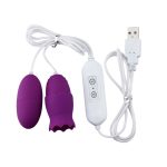 1pc Usb Vibrating Egg G-spot Vaginal Massage Clitoris 12 Speed Tongue Oral Vibrator Stimulator Female Sex Products Toys - 5