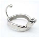 Cock Cage Steel Chastity Device Sextoys Catheter Penis Lock Arc Ring Plug Sex Products For Man - 5