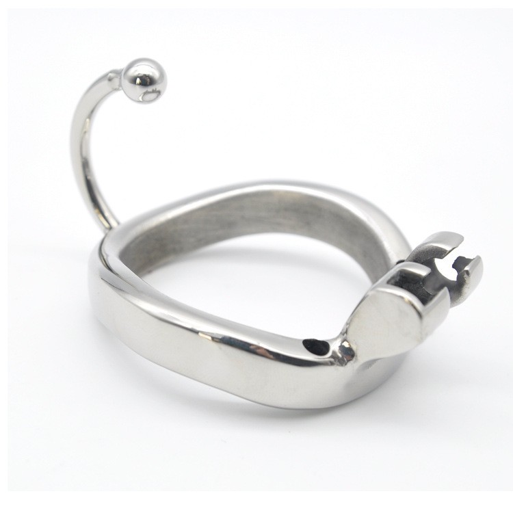 Stainless Steel Male Chastity Device Cock Cage With Arc Ring Catheter Penis Lock Plug Intimate Adult Sex Toy For Men - 4