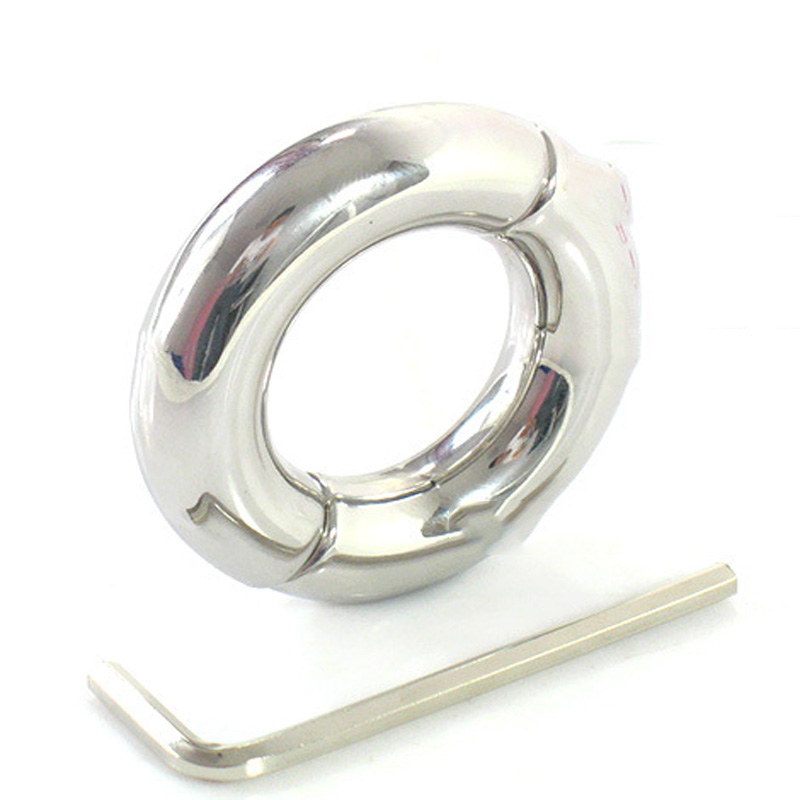 Stainless Steel Male Enhancement Rings 5 Size Adjustable Cock Ring Mens Intimate Sex Toy - 5