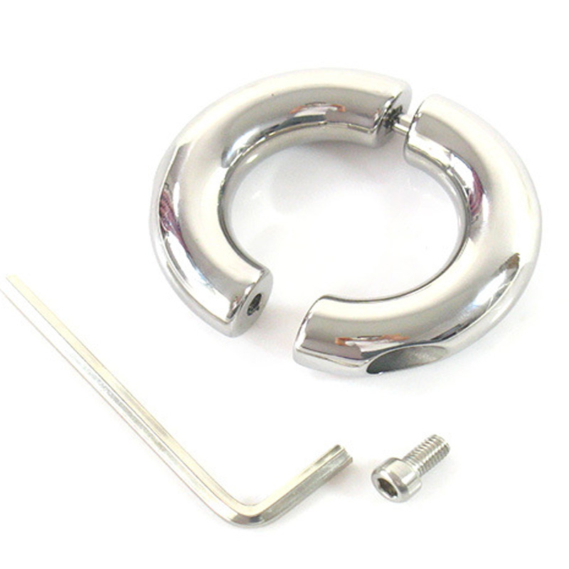 Stainless Steel Male Enhancement Rings 5 Size Adjustable Cock Ring Mens Intimate Sex Toy - 4