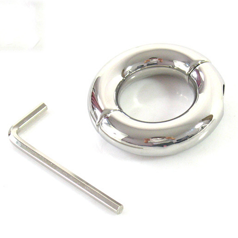 Stainless Steel Male Enhancement Rings 5 Size Adjustable Cock Ring Mens Intimate Sex Toy - 1