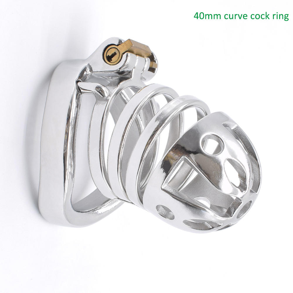 Nuun Stainless Steel Male Chastity Device Large Bdsm Cock Cage Kinky Bondage Sex Toy For Aficionados - 18
