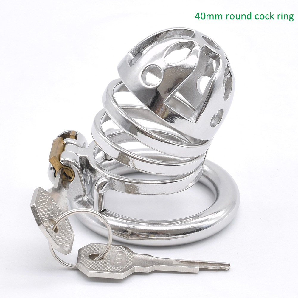 Nuun Stainless Steel Male Chastity Device Large Bdsm Cock Cage Kinky Bondage Sex Toy For Aficionados - 13