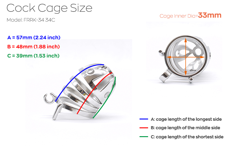 Nuun Stainless Steel Male Chastity Device Large Bdsm Cock Cage Kinky Bondage Sex Toy For Aficionados - 5