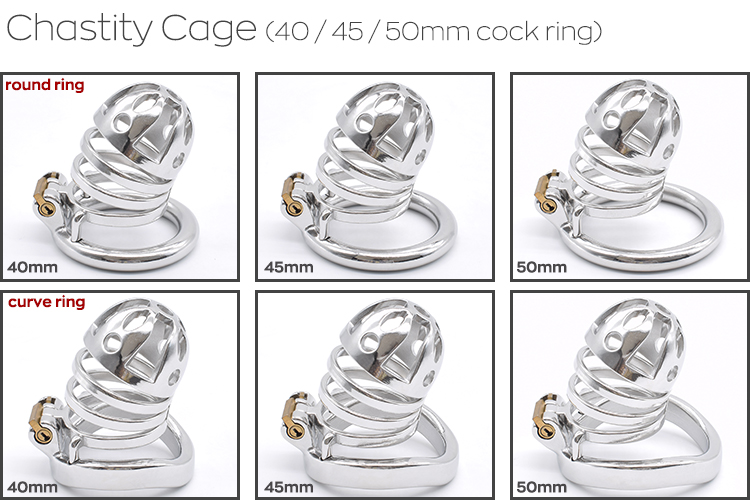 Nuun Stainless Steel Male Chastity Device Large Bdsm Cock Cage Kinky Bondage Sex Toy For Aficionados - 4