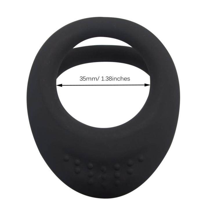 Mens Doublelayered Silicone Penis Ring Adult Erotic Toy For Enhancing Stamina Delaying Ejaculation - 7