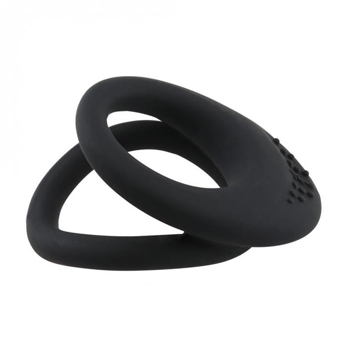 Mens Doublelayered Silicone Penis Ring Adult Erotic Toy For Enhancing Stamina Delaying Ejaculation - 3