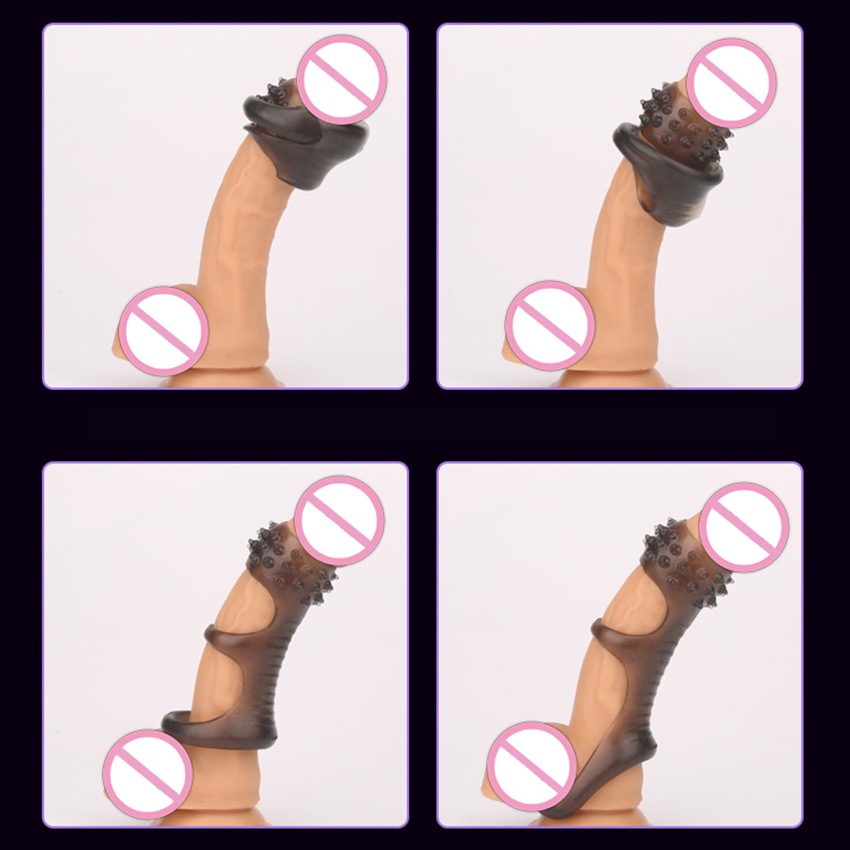 Male Enhancement Vibrating Penis Extender Reusable Cock Ring Delay Ejaculation Vibrator Sleeve Adult Pleasure Toy - 8