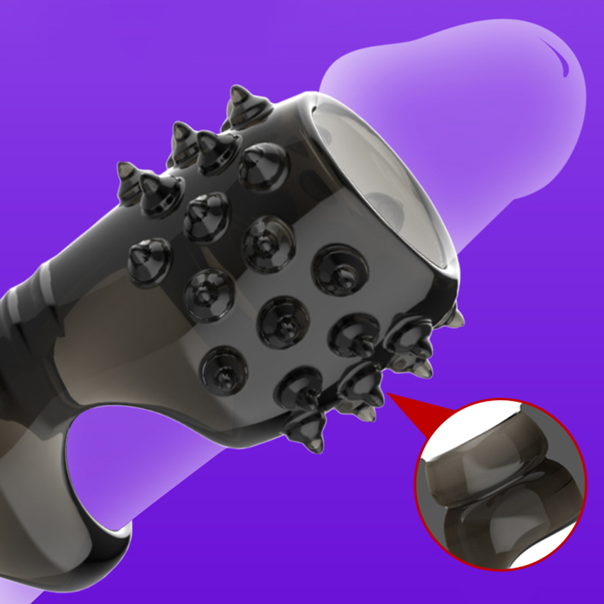 Male Enhancement Vibrating Penis Extender Reusable Cock Ring Delay Ejaculation Vibrator Sleeve Adult Pleasure Toy - 4