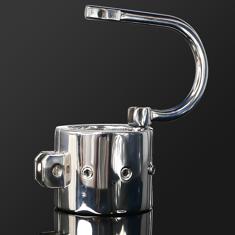 Metal Bdsm Scrotum Pendant Cock Ring Testis Weight Ball Stretcher Male Piercing Lock Torture Device - 4