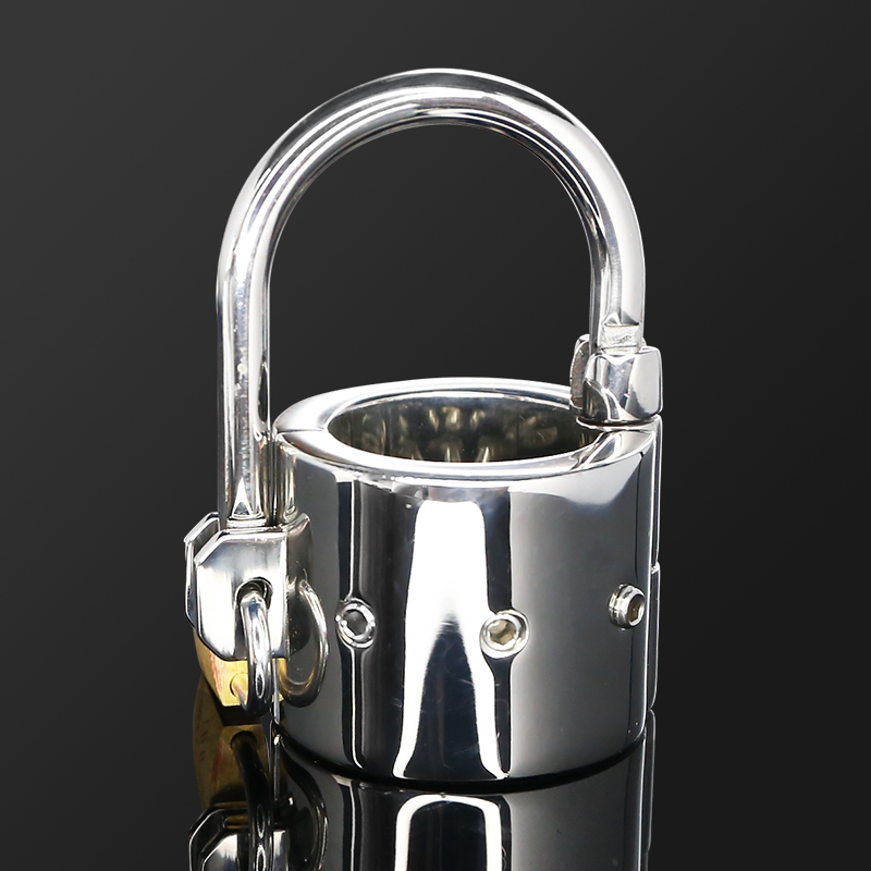Metal Bdsm Scrotum Pendant Cock Ring Testis Weight Ball Stretcher Male Piercing Lock Torture Device - 2