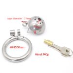 Super Small Male Chastity Cage With Removable Urethral Sounds Spiked Ring Stainless Steel Device For Men Cock Belt - 6
