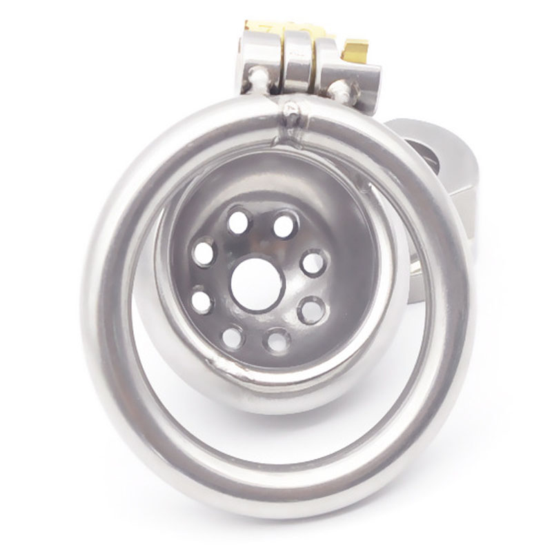 Mens Stainless Steel Chastity Cage Super Small Size With Detachable Urethral Sounds And Spiked Ring Cock Belt Device - 7