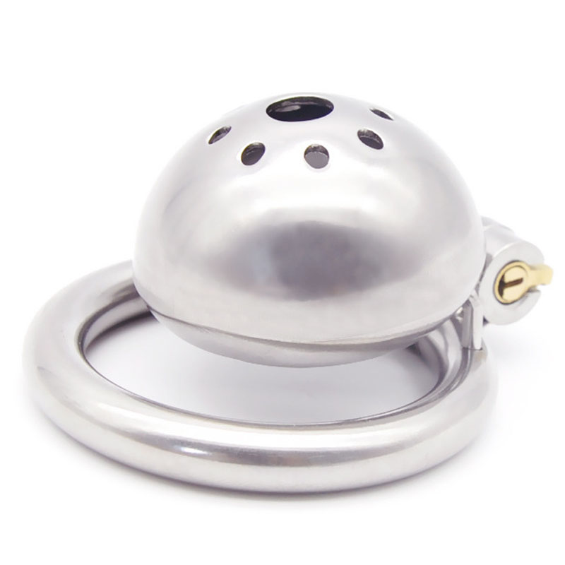 Mens Stainless Steel Chastity Cage Super Small Size With Detachable Urethral Sounds And Spiked Ring Cock Belt Device - 6