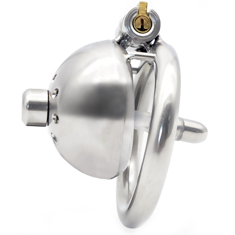 Mens Stainless Steel Chastity Cage Super Small Size With Detachable Urethral Sounds And Spiked Ring Cock Belt Device - 3
