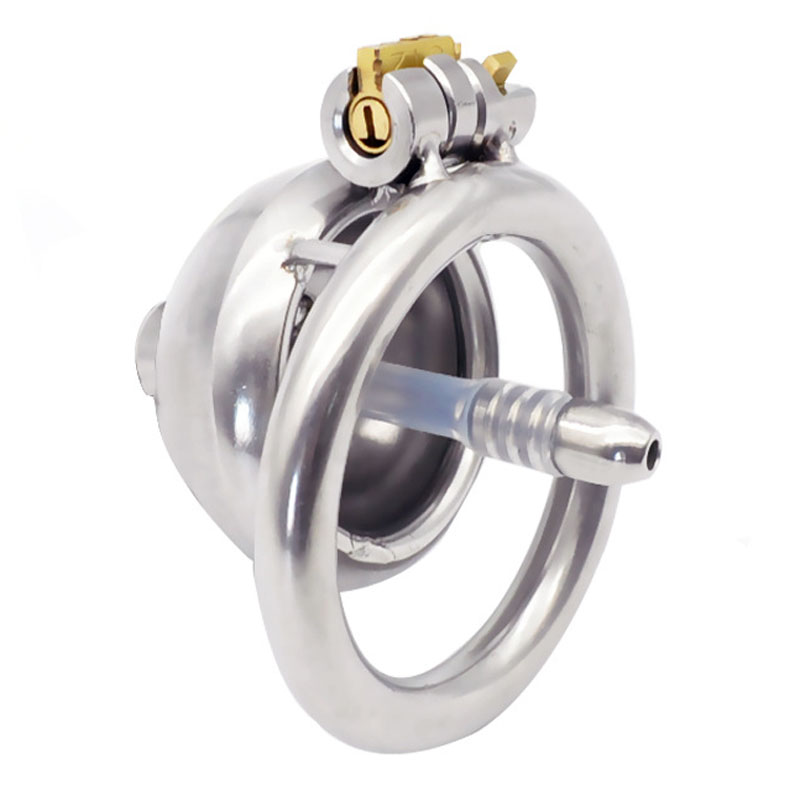 Mens Stainless Steel Chastity Cage Super Small Size With Detachable Urethral Sounds And Spiked Ring Cock Belt Device - 2