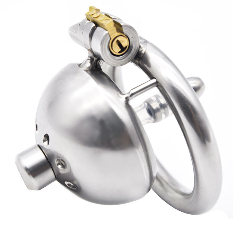 Mens Stainless Steel Chastity Cage Super Small Size With Detachable Urethral Sounds And Spiked Ring Cock Belt Device - 1