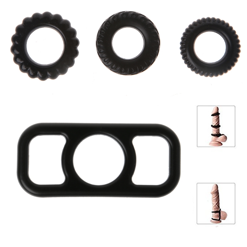 Enhanced Performance Silicone Cock Rings Set Longer Stronger Erections Stretchy Design For Men - 7