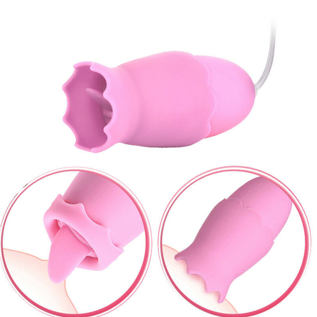 Female Vibrator Sex Toy 12 Frequency Clitoral Nipple Suction Oral Licking Vibrations - 1