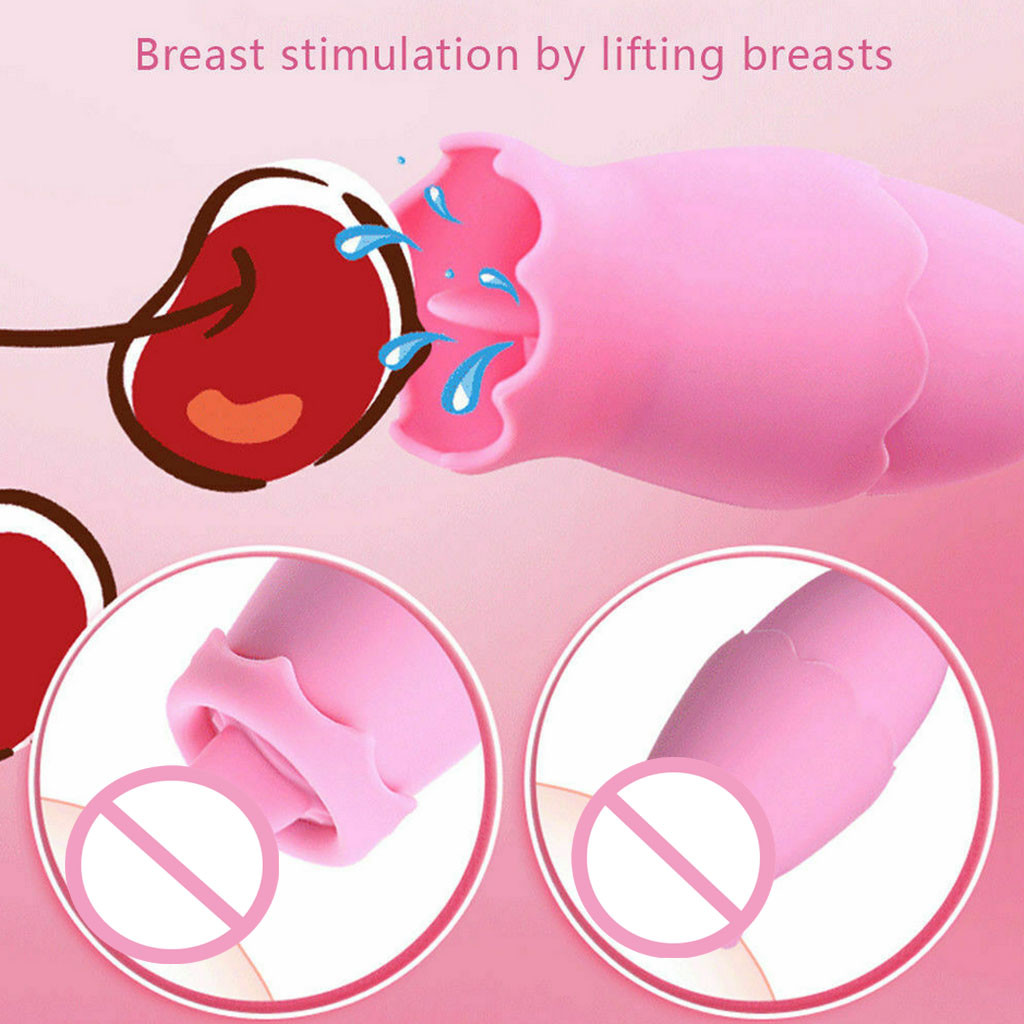 Female Vibrator Sex Toy 12 Frequency Clitoral Nipple Suction Oral Licking Vibrations - 3