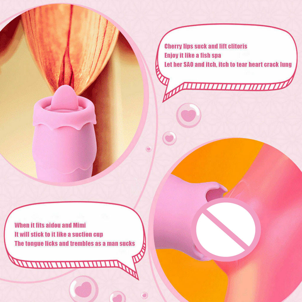 Female Vibrator Sex Toy 12 Frequency Clitoral Nipple Suction Oral Licking Vibrations - 5