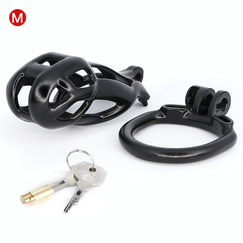 Lockable Male Chastity Device 3d Designed Penis Sleeve Cage Plastic Rings Adult Sex Game Toy For Men - 7