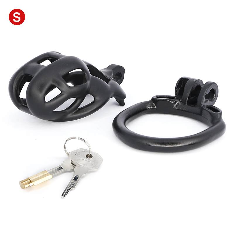 Lockable Male Chastity Device 3d Designed Penis Sleeve Cage Plastic Rings Adult Sex Game Toy For Men - 3