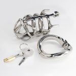 Bdsm Stainless Steel Cock Cage Metal Chastity Belt Device Prevent Erection Male Penis Ring Sex Toys For - 4
