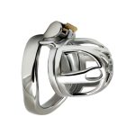 Male Chastity Cage Metal Stainless Steel Cock Couple Gay Flirting Sm Adult Game Penis Ring Lock Sex Toy - 4
