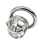Male Chastity Cage Metal Stainless Steel Cock Couple Gay Flirting Sm Adult Game Penis Ring Lock Sex Toy - 3