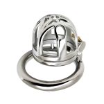 Male Chastity Cage Metal Stainless Steel Cock Couple Gay Flirting Sm Adult Game Penis Ring Lock Sex Toy - 2