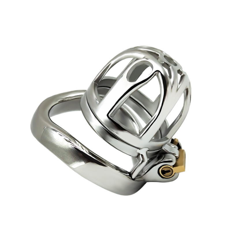 Stainless Steel Male Chastity Cage Adult Couples Game Gay Flirting Toy Lockable Penis Ring Sm Sex Toy - 9