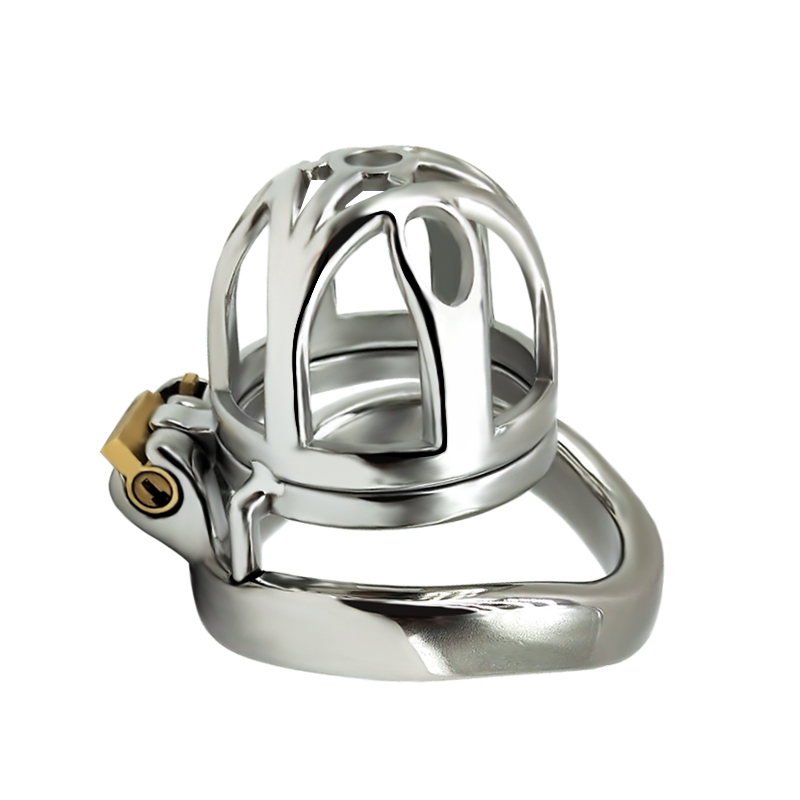 Stainless Steel Male Chastity Cage Adult Couples Game Gay Flirting Toy Lockable Penis Ring Sm Sex Toy - 8