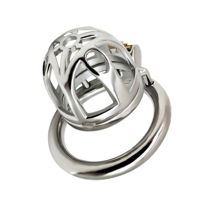 Stainless Steel Male Chastity Cage Adult Couples Game Gay Flirting Toy Lockable Penis Ring Sm Sex Toy - 7