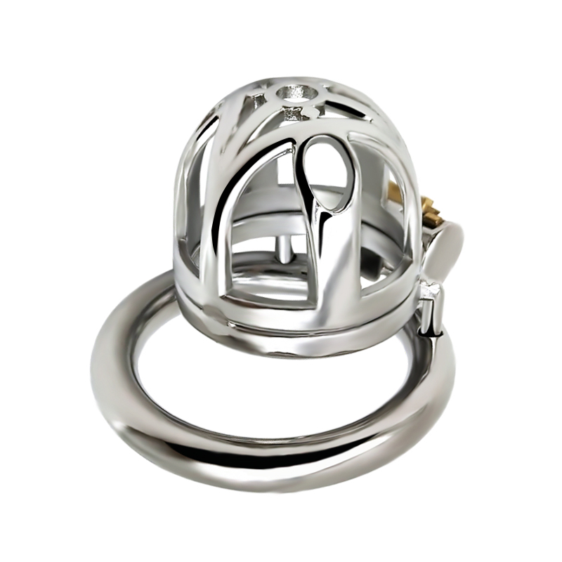 Stainless Steel Male Chastity Cage Adult Couples Game Gay Flirting Toy Lockable Penis Ring Sm Sex Toy - 6