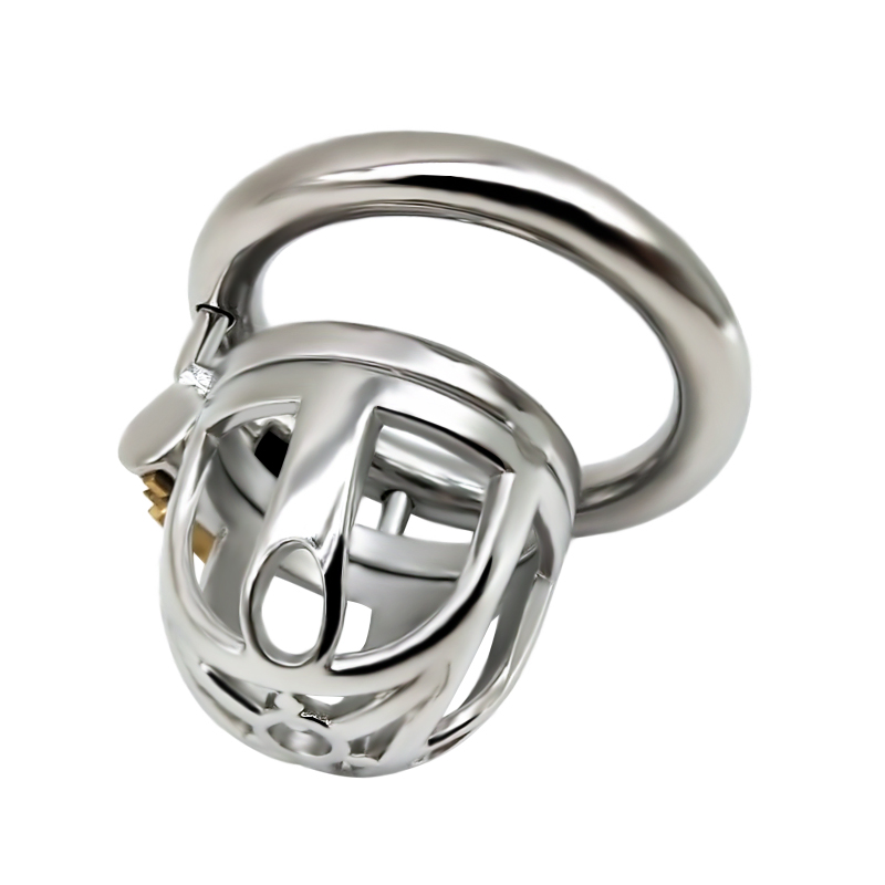 Stainless Steel Male Chastity Cage Adult Couples Game Gay Flirting Toy Lockable Penis Ring Sm Sex Toy - 4