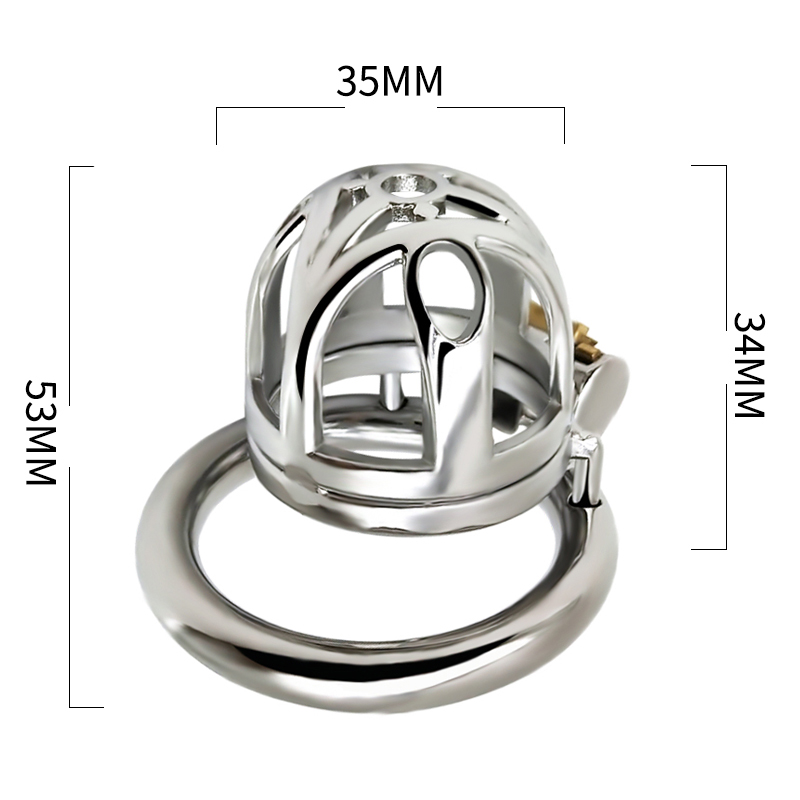 Stainless Steel Male Chastity Cage Adult Couples Game Gay Flirting Toy Lockable Penis Ring Sm Sex Toy - 2