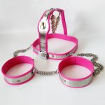 Stainless Steel Female Chastity Belt Pants With Anal Beads Vagina Plug Thigh Ring Adult Games Couples Bdsm Women Device - 4